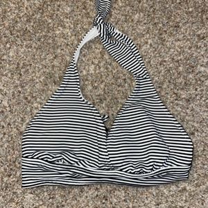 Black and white striped swim top. Size small
